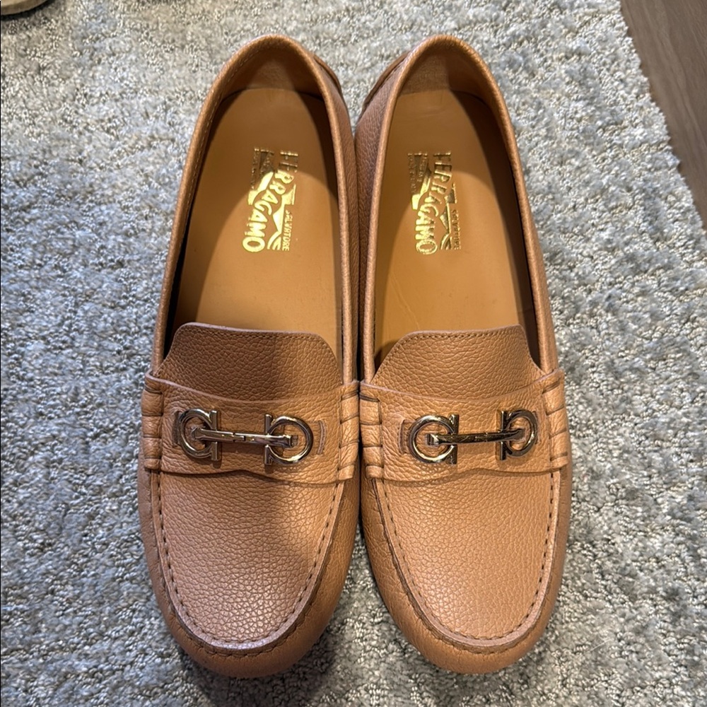 Salvatore Ferragamo Doppio Gancini Driver Loafers